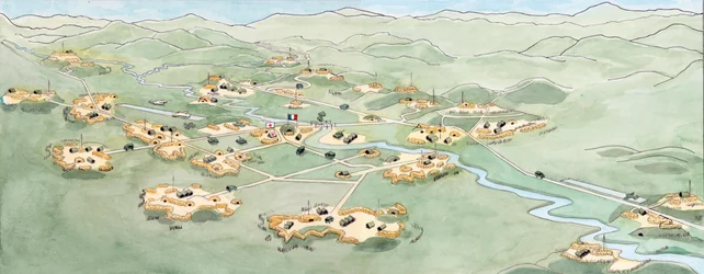 War of Indochina: Plan of the Battle of Dien Bien Phu