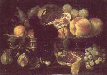 A Basket of Fruit and a Plate of Fruit