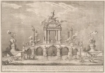 A Triumphal Bridge Adorned with Relics of the City of Ercolano, 1755