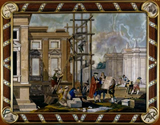 Panel in Pietre Dure Inlay Depicting Architecture