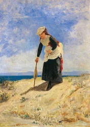 Woman in sand, circa 1875, by Giuseppe de Nittis