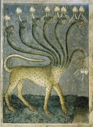 The seven-headed beast coming from the sea, 1360-70