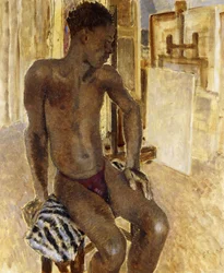 Black Model in the Studio