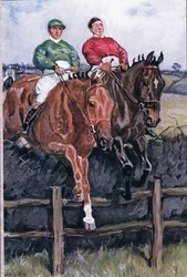 How We Beat the Favourite: Neck for Neck, from Poems of Adam Lindsay Gordon Published by T. N. Foulis, 1912