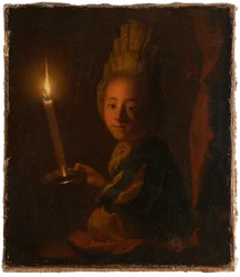Girl with Burning Candle