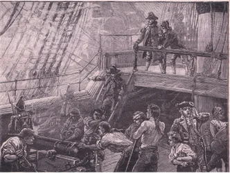 Admiral Rodney bombarding Le Havre AD 1759