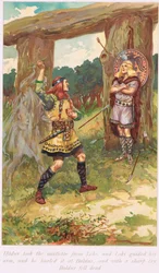 Hadur took the mistletoe from Loui, illustration from 