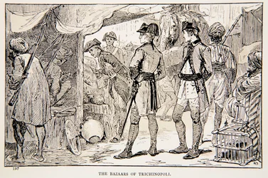 The Bazaars of Trichinopoli, an Illustration from 