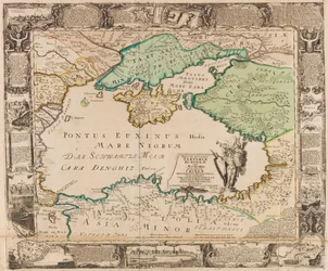 Map of the Black Sea and the Crimea