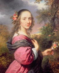 Portrait of a Lady in a Purple Dress