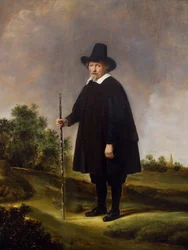 Portrait of a Man Against Landscape