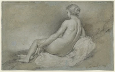 Seated Female Nude, Seen from the Back