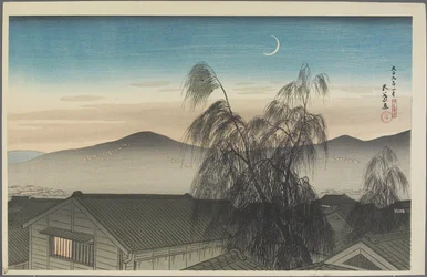 Evening Moon over Kobe, January 1920