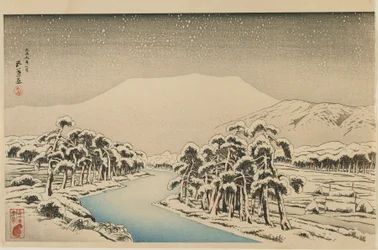 Mount Ibuki in Snow, Taisho era, January 1920