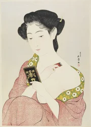 Woman Applying Makeup, 1918