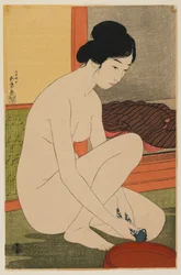Woman Bathing, Taisho Era, October 1915