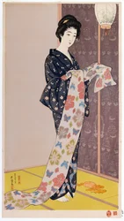 Young Woman in a Summer Kimono, 1920