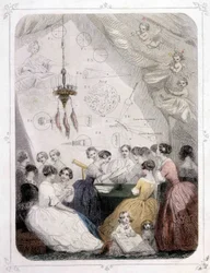 Ladies Studying Astronomy - by Grandville