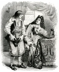The Cobbler and the Financier: fable by La Fontaine illustrated by Grandville