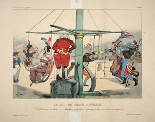 The Game of the Nuptial Ring. The German... and one!... the English... and two!... game lost for you, my lord