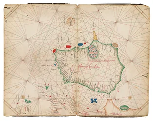 The Earliest Known Separate Map of the Island of Ireland, Portolan Atlas