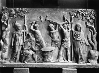 Hephaestus and Cyclopes forging the shield of Achilles