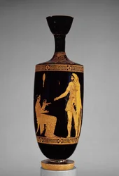 Attic red-figure lekythos depicting Herakles