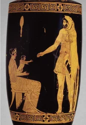 Attic Red-Figure Lekythos Depicting Herakles (detail)