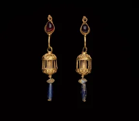 Pair of Earrings with Large Pendants