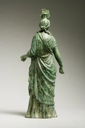 Rear view of a statue of Isis Fortuna, Hellenistic, 1st century BC-1st century AD