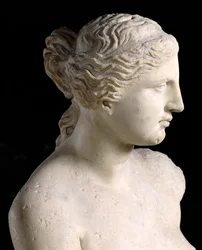 Venus de Milo, detail of the head, Hellenistic period, c. 100 BC, marble