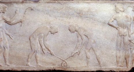 Art of Ancient Greece: Ball Game with Lacrosse