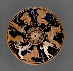 Attic Red-Figure Pyxis, (Detail)