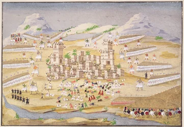 Battles around Thebes (plate 22) from Pictorial History of the Greek War of Independence by General Makryjannis