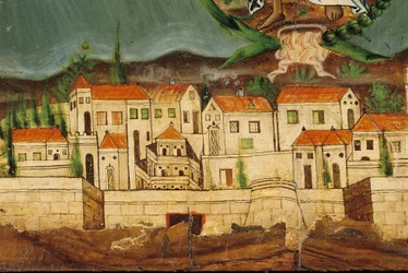 Pelmet Depicting the Rebirth of Greece, Constantinople (detail)