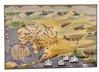 Various Sieges of Missolonghi and the Death of Lord Byron in 1824, from the Pictorial History of the Greek War of Independence