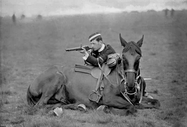 A Dismounted Lancer at a Skirmishing Display