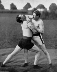 The Body Holt and Neck Double, Wrestling Display, Aldershot, Hampshire