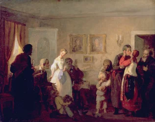 Congratulating the Newly-Weds in a Manor House, 1860