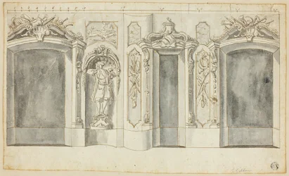Wall with Hunting Designs