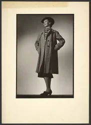 Woman modeling coat