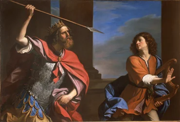 Saul attacking David