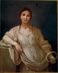 Portrait of Young girl with a crown