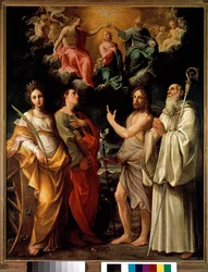 The Coronation of the Virgin with Four Saints