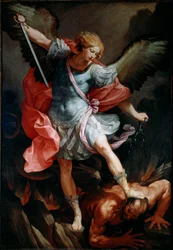 The Archangel Saint Michael Crushes the Head of the Demon