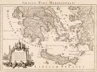 Map of ancient Greece and part of Turkey