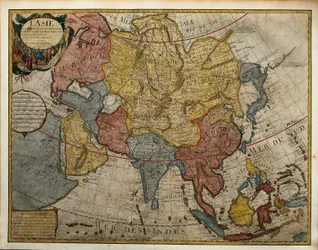 Map of Asia, engraving