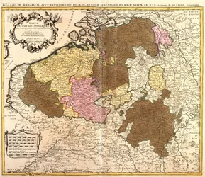 Map of Catholic Netherlands (Belgium and Luxembourg)