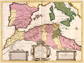 Morocco, North Algeria, Tunisia, North-West Libya, Spain, Portugal, Italy