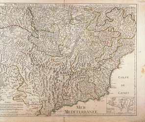Southern Piedmont Region, Monferrato and Western Liguria Region. Map by Guillaume de l